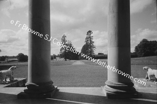 WELLINGTON AVENUE THROUGH PILLARS OF PORCH